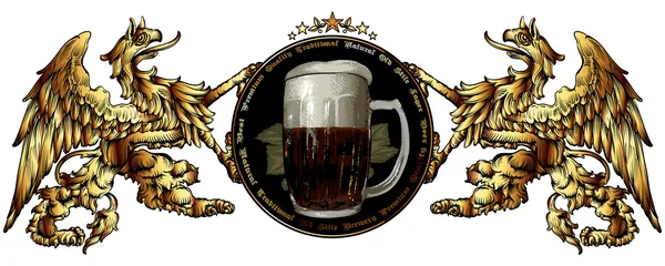 Fond de bière dans un style rétro — Image vectorielle