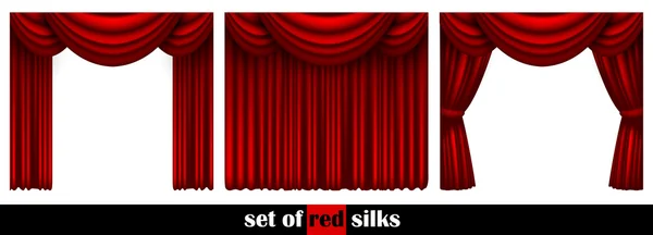 Three theater curtain — Stock Vector