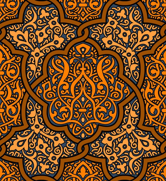 Refined Arabic Ornament Seamless Background Illustration Theme Ramadan — Stock Vector