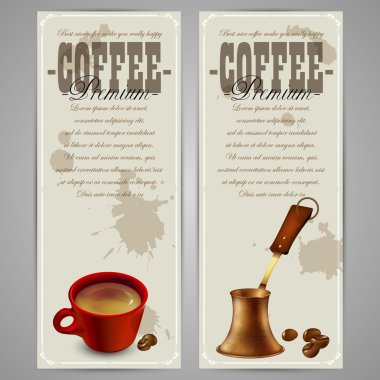 Kahve etiketleri.