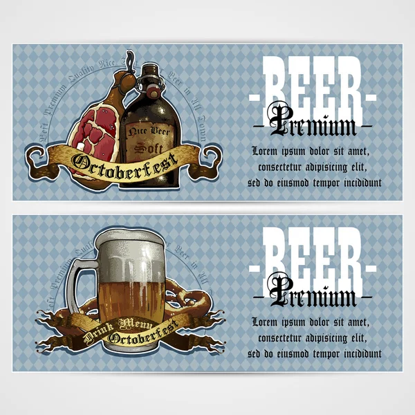 Conjunto de etiquetas de cerveza — Archivo Imágenes Vectoriales
