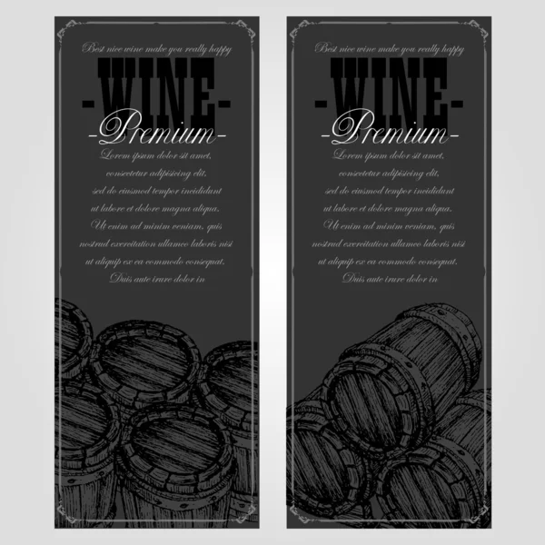 Set of wine labels — Stock Vector