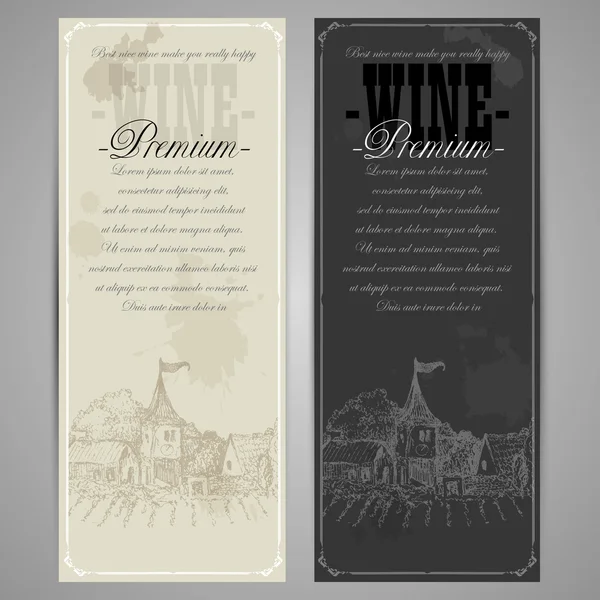 Set of wine labels — Stock Vector