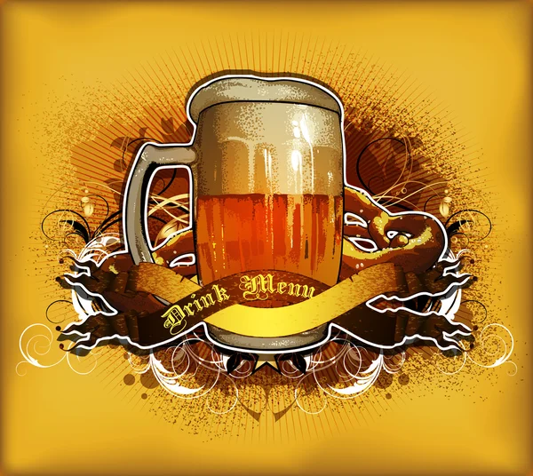 Bier achtergrond — Stockvector