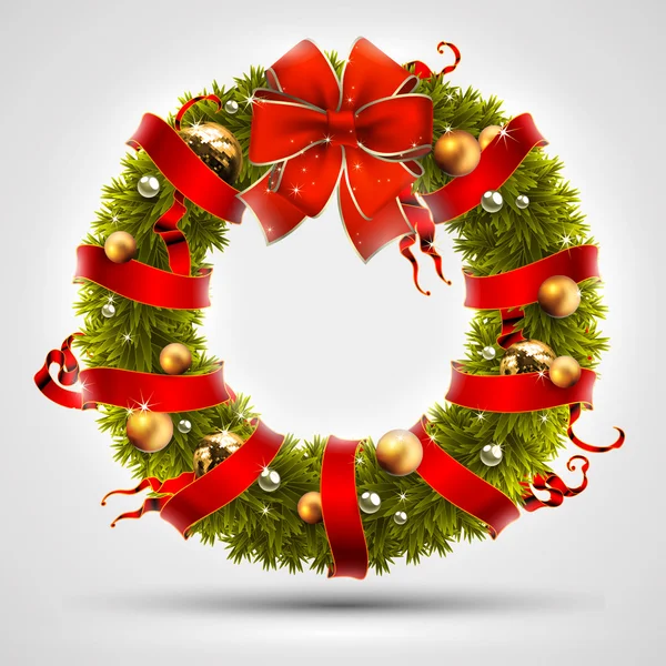 Christmas wreath design — Stock Vector