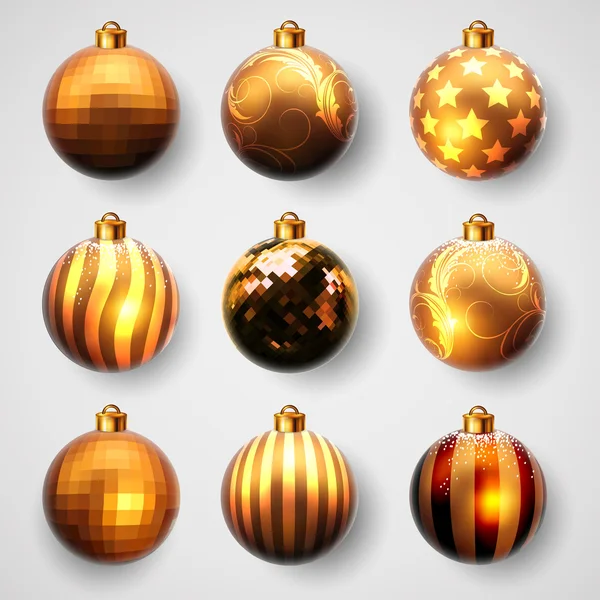 Conception de boules de Noël — Image vectorielle