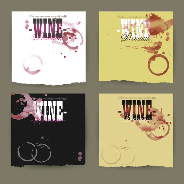 Conjunto de etiquetas de vino — Archivo Imágenes Vectoriales