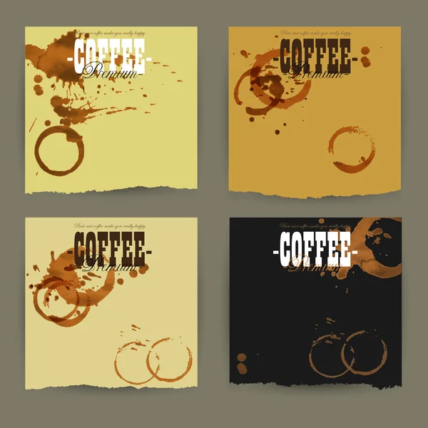 Набір кавових етикеток — стоковий вектор