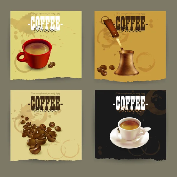 Set of coffee labels — Stock Vector