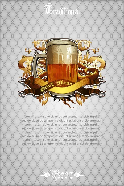 Fondo de cerveza — Vector de stock