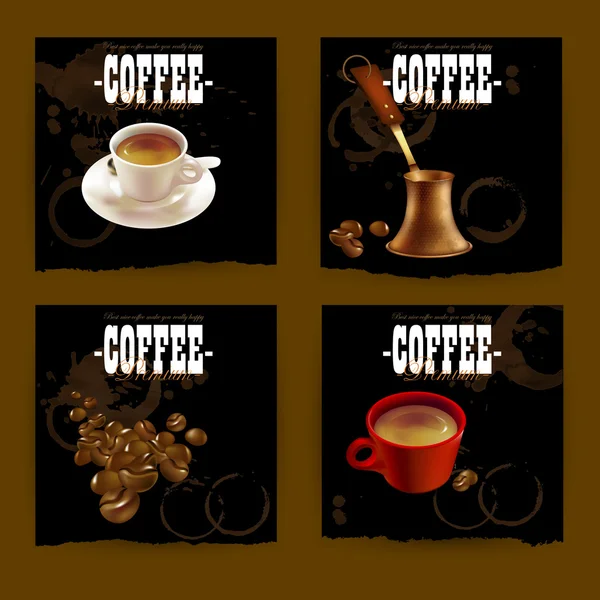 Set of coffee labels — Stock Vector