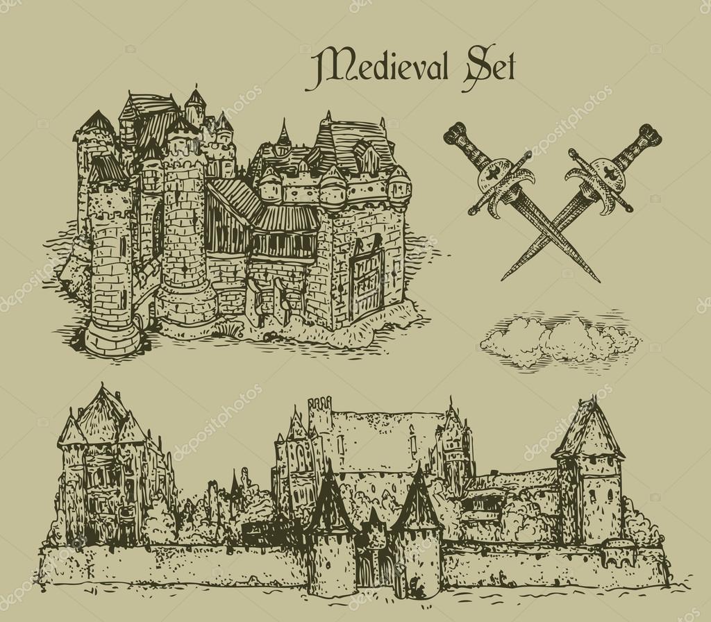 gothic castle drawings