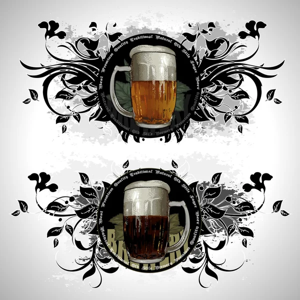 Ensemble d'éléments de bière — Image vectorielle