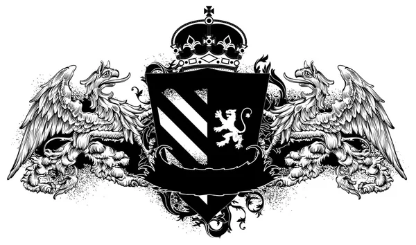Escudo heráldico ornamental — Vetor de Stock