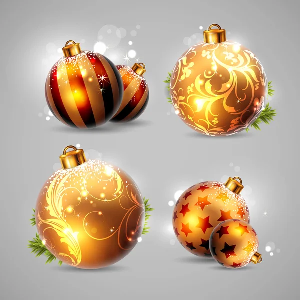 Natal baubles design — Vetor de Stock