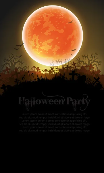 Halloween party meghívó — Stock Vector