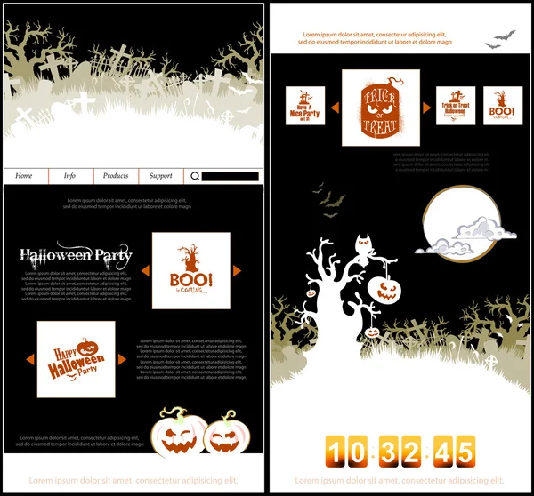 Fête d'Halloween invitation — Image vectorielle