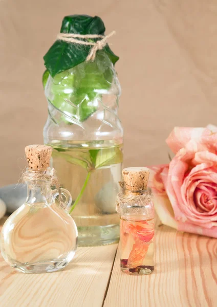 Natural cosmetic and oils — Stock Photo, Image