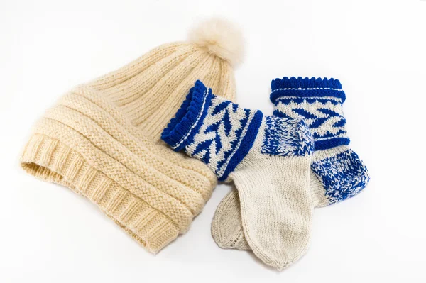 Warm socks and cap — Stock Photo, Image