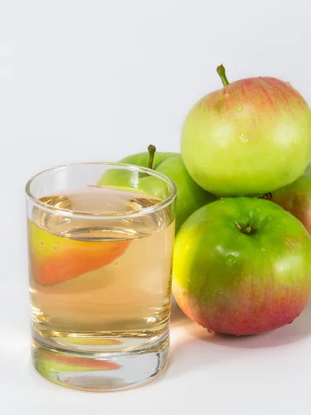 Glass with apple juice — Stock Photo, Image