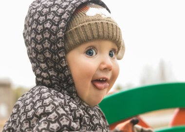 Yürüyüş çocuk portresi