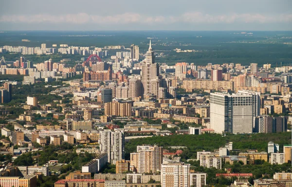 Moscou de la hauteur de la tour Ostankino — Photo