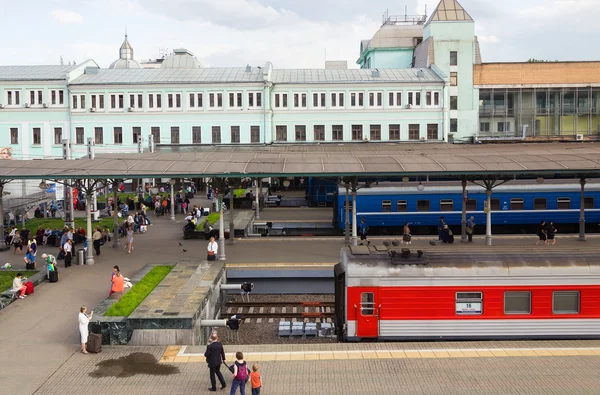 Белорусский вокзал в Москве — стоковое фото