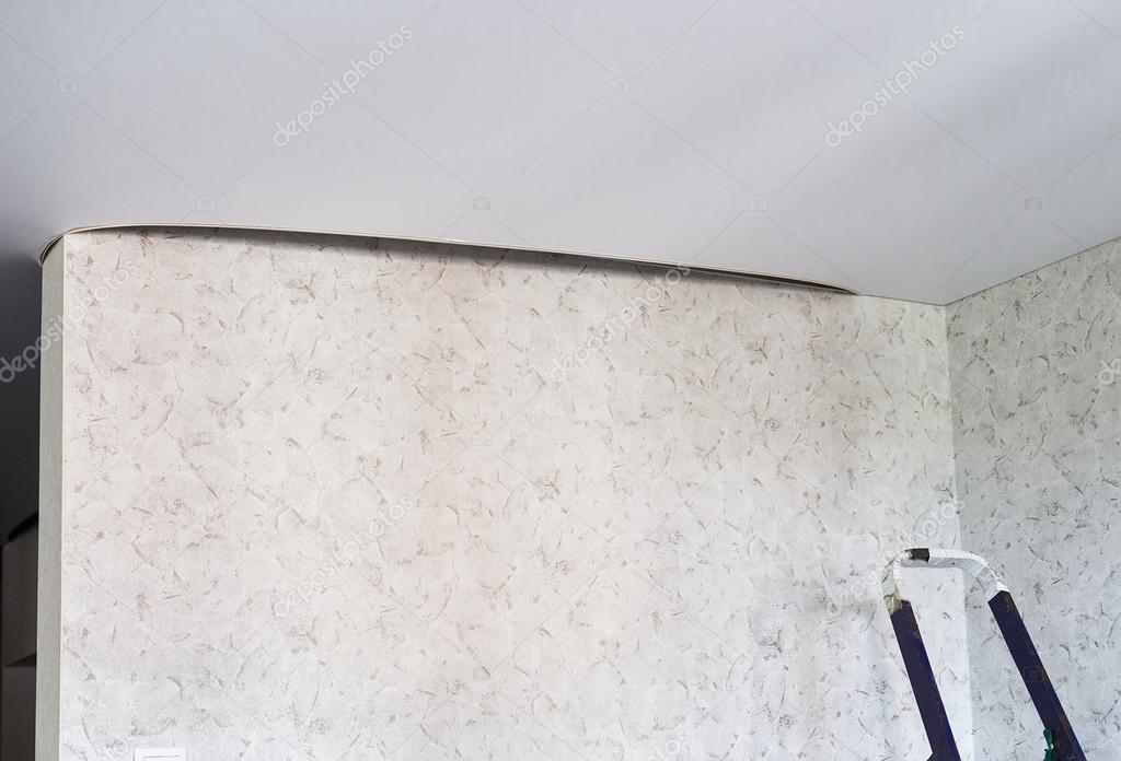 Repairs Installation Of Suspended Ceilings Stock Photo