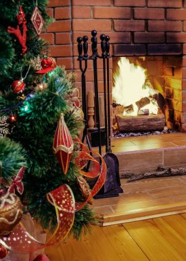 Noel arifesinde şömine