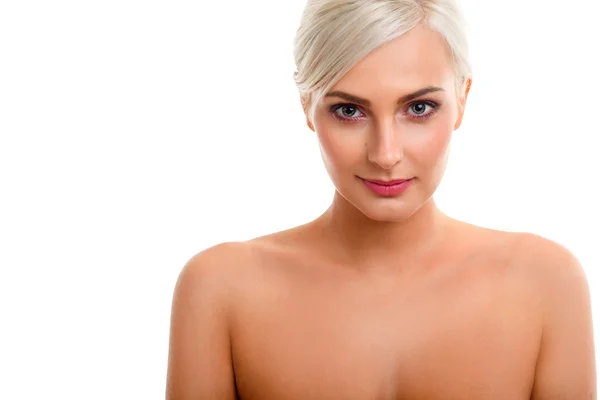 Testa e spalle di una splendida donna nuda — Foto Stock