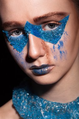 Yaratıcı makyaj moda modeli