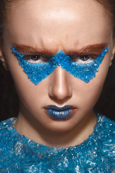 Mannequin met creatieve make-up — Stockfoto