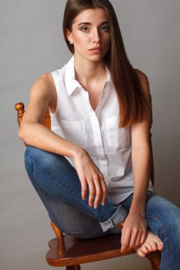 stüdyoda poz güzel manken