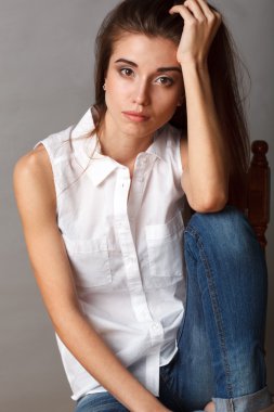 stüdyoda poz güzel manken