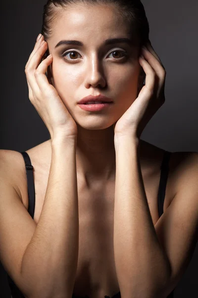 Closeup beautiful woman portrait — Stock Photo, Image