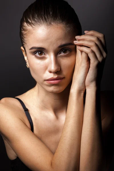 Closeup beautiful woman portrait — Stock Photo, Image