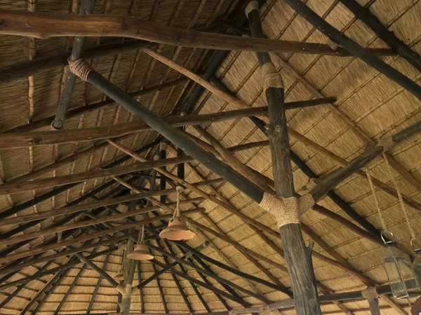 Een stro dak — Stockfoto