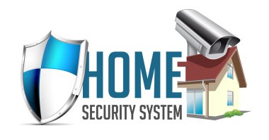 Ev güvenlik sistemi logosu