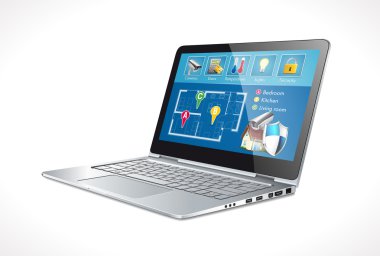 Akıllı ev kontrol sistemi kavramı