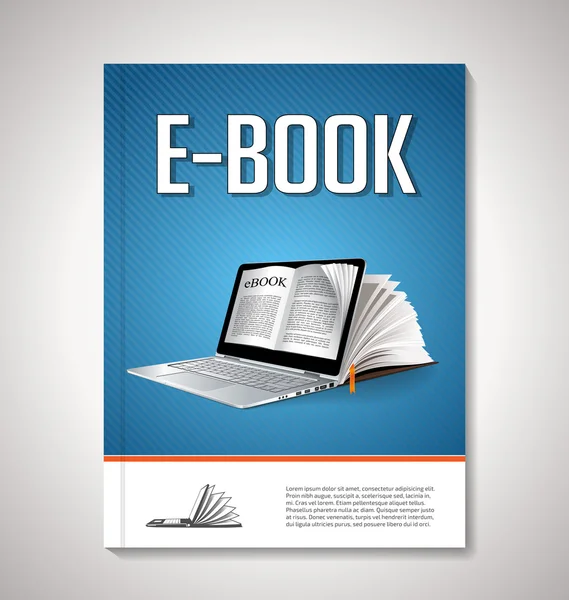 Gestaltung des E-Book-Covers — Stockvektor