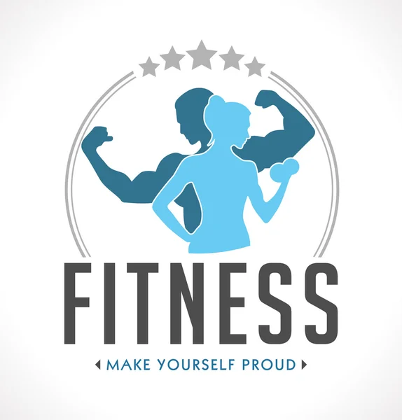 Fitness-Logo Fitnessstudio — Stockvektor