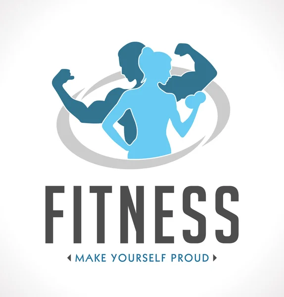 Fitness-Logo Fitnessstudio — Stockvektor