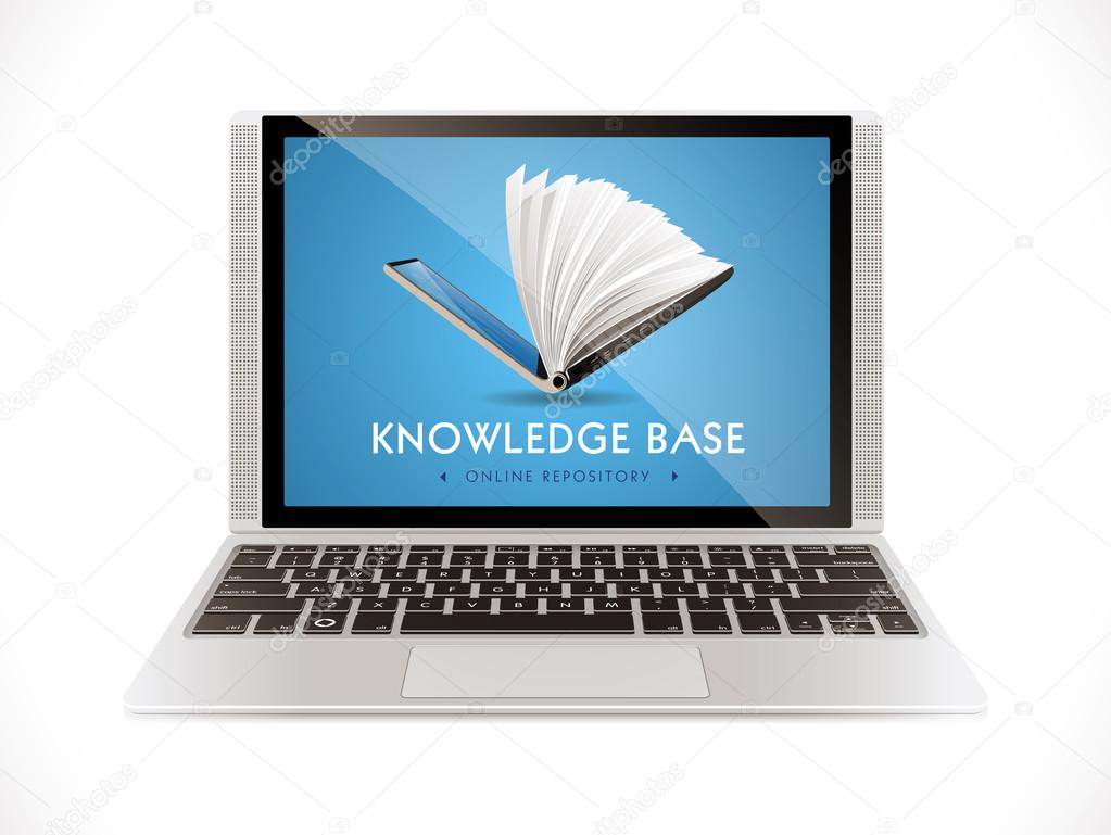 E-learning concept - internet network as knowledge base