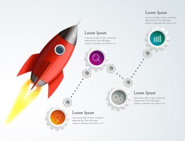 Rocket infographic illustration