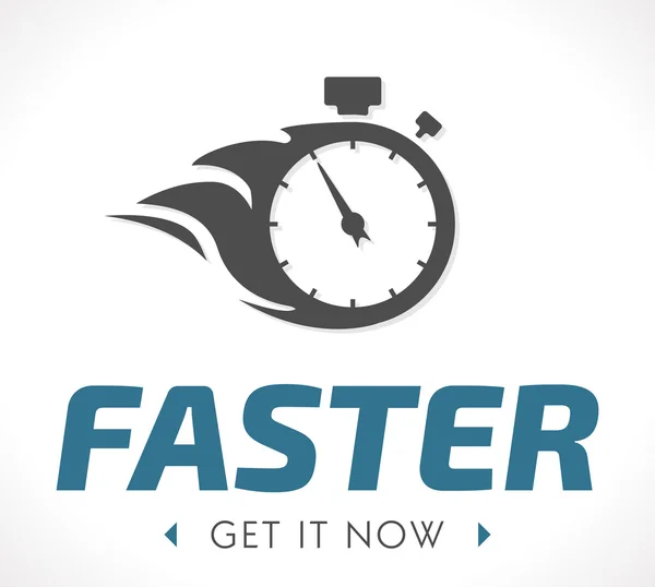 Логотип Faster — стоковый вектор