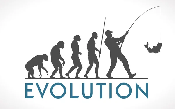 Menschliche Evolution — Stockvektor