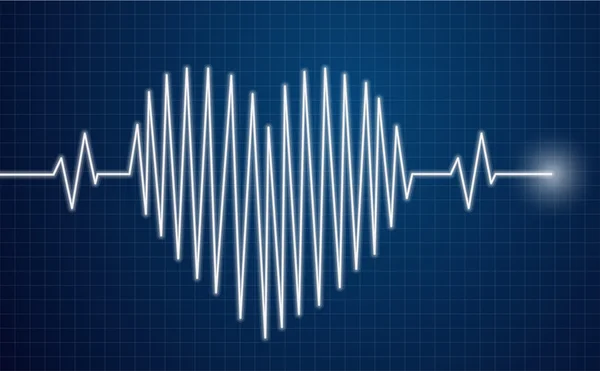 Heartbeat on display — Stock Vector