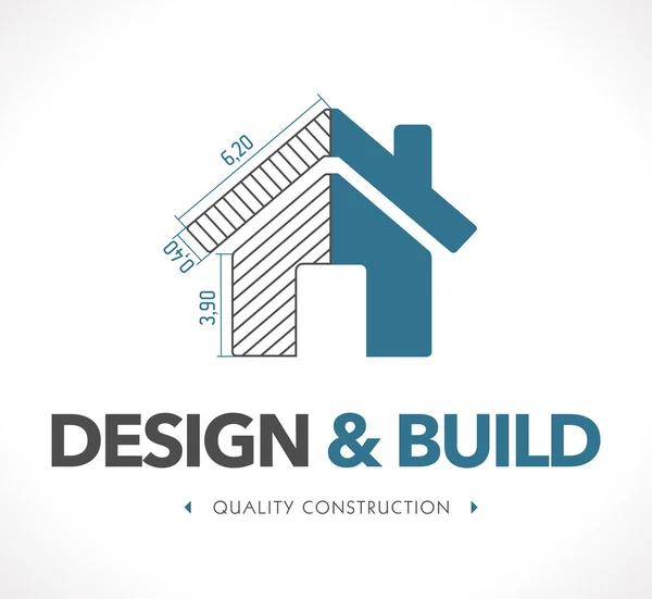 Logo - conception et construction — Image vectorielle