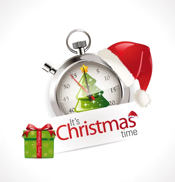 Kronometre - Noel zamanı — Stok Vektör