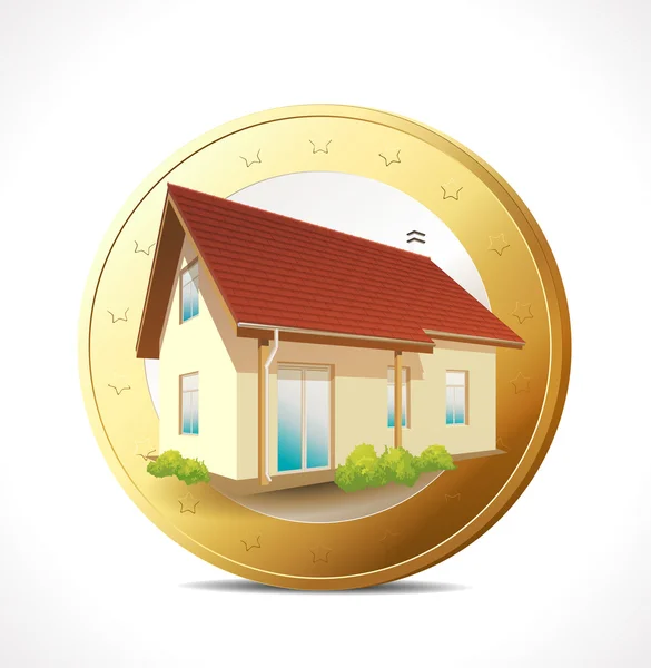 Geld concept - lening van het huis — Stockvector